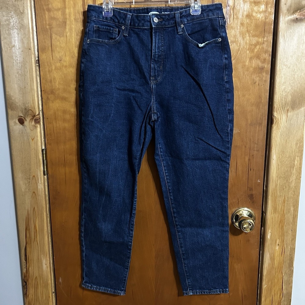 Old NAVY Jeans Womens Size 14 Blue o.g Straight High Rise 27" Inseam
